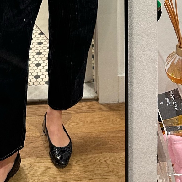 Dark Navy Patent Leather Chanel Ballet Flats. Size 9.5 - Picture 6 of 9
